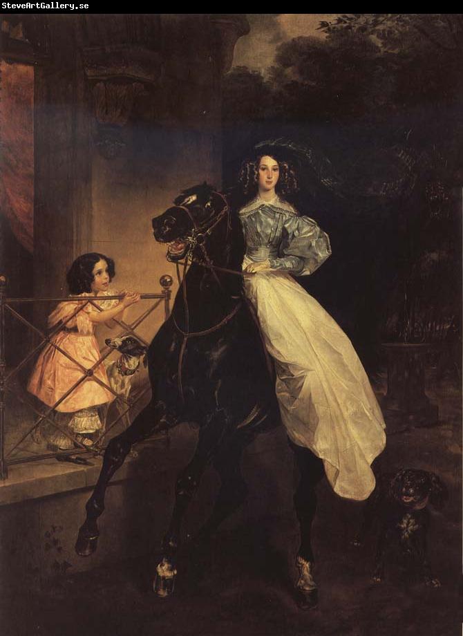 Karl Briullov Rider.Double Portrait of Giovanina and Amazilia Pacini